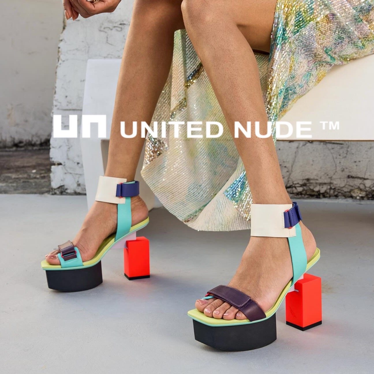 unitednude2025春夏新CubistSandal高跟鞋防水台女鞋露趾凉鞋厚底