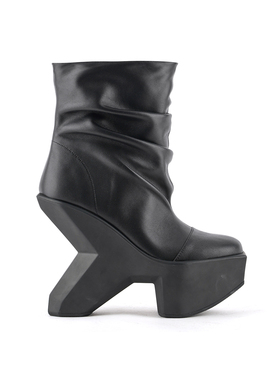 UNunitednude25秋冬新Boulder Slouch Boot厚底圆头短靴高跟靴子