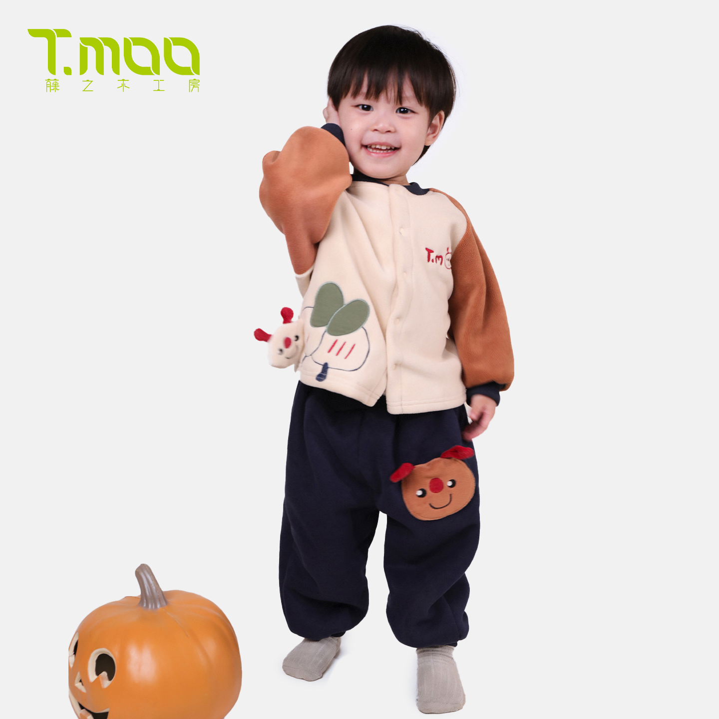 T.MOO藤之木儿童加绒套装