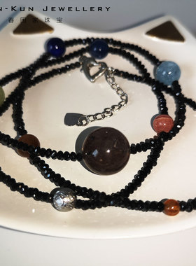 多宝天然水晶项链铁陨石