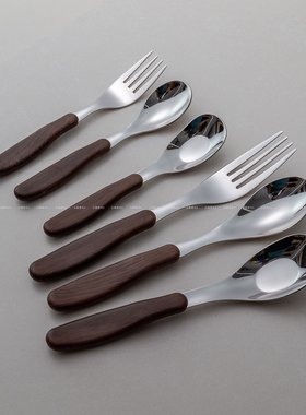 18/10食品级不锈钢勺子儿童家用高档餐勺宝宝辅食勺吃饭勺高颜值