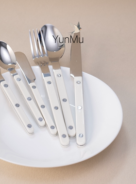 304不锈钢雪白色不锈钢刀叉勺子甜品勺叉黄油刀家用法式西餐餐具