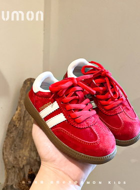 女童运动鞋2026春秋新款黄色板鞋中大童德训鞋防滑儿童小孩鞋真皮