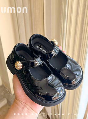 书萌儿童公主鞋女童黑色小皮鞋2026春秋新款小女孩演出鞋宝宝单鞋