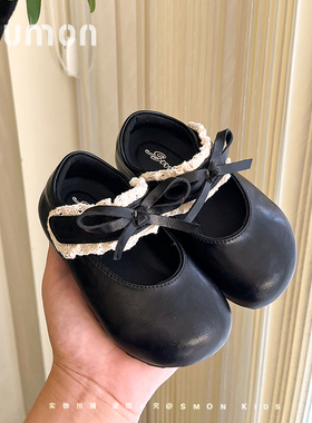 书萌女童皮鞋儿童公主鞋2025春秋新款小女孩单鞋黑色演出鞋宝宝鞋