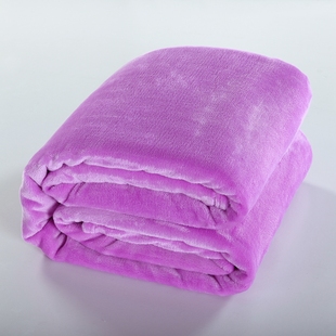 费 法莱绒毛毯床单法兰绒休闲毯沙发毯毛巾被纯色珊瑚绒毯子盖毯 免邮