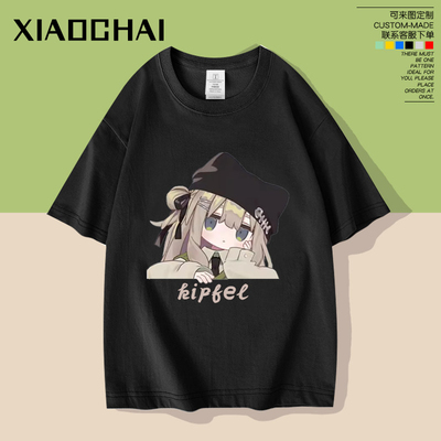 Kipfel猫猫周边纯棉短袖T恤衫夏季动漫半袖男女二次元VRChat上衣