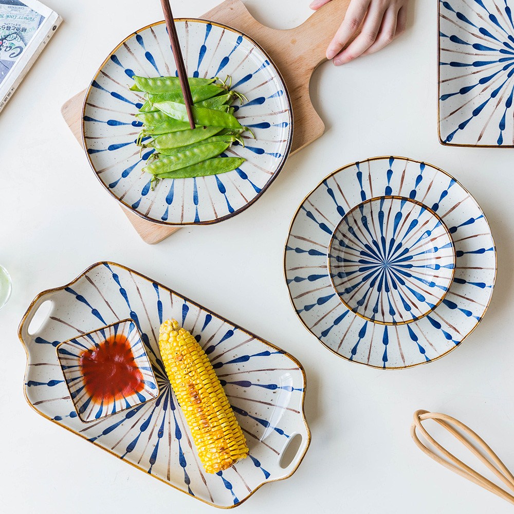 Modern housewife's life hall under glaze color dish ceramic bowl