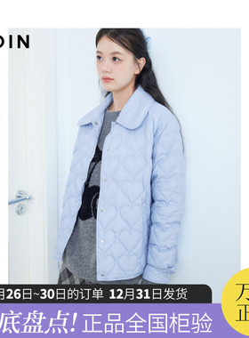 【商场同款】乐町爱心绗线衬衫羽绒服24冬新款保暖外套C1ACE4204