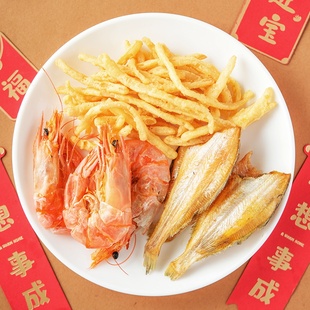 许氏醇品年货集 香酥小鲽鱼 芥末鱿鱼丝