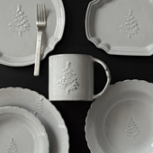 韩国进口Hye 咖啡马克杯 雪隐松系列浮雕餐盘餐碗 hwa yo手作黑陶