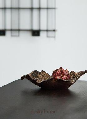 印度进口欧式复古铝制装饰果盘