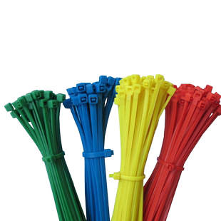 仕达厂家直销彩黑白国标尼龙扎带塑料封条一次性束绑理线带3.6mm