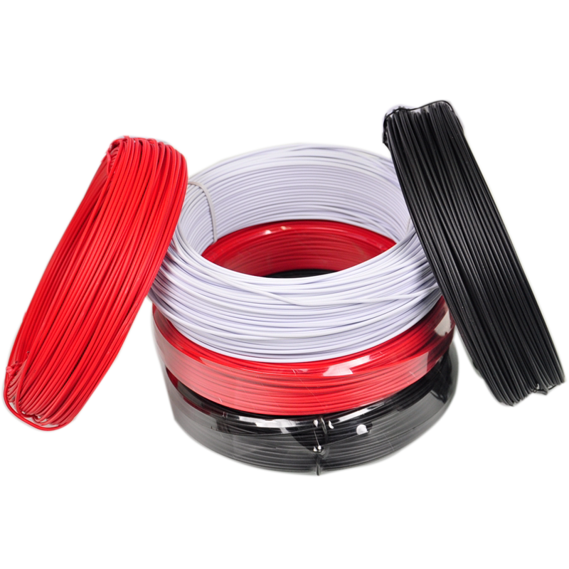 环保圆形铁芯扎丝扎线0.7*1.5mm镀锌铁丝包塑PVC电线插头线绑扎带