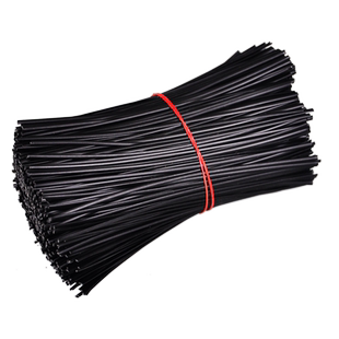 镀锌扎线黑白红蓝绿透明塑料铁芯扎带光缆绑带数据电源线圆扁扎丝