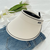 轻薄防晒帽女夏季 大帽檐遮脸遮阳空顶太阳帽防紫外线UV户外帽子