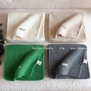 轻奢风堪比羊绒！兔绒羊毛混纺针织围巾通勤女冬季保暖围脖护颈