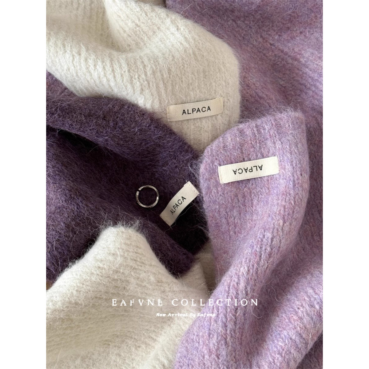 高级感阿尔巴卡羊毛围巾冬季女纯色百搭高级感围脖气质披肩保暖