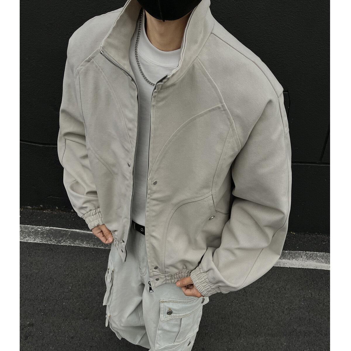 高级感夹克男款2025春季新款潮牌cleanfit机车外套美式痞帅上衣服
