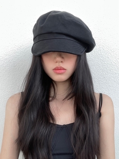 春秋复古休闲纯色网红时尚 帽小众帽子女 八角帽子女显脸小遮阳时装