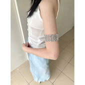 重工质感浪漫花朵手镯个性 小众设计冷淡风简约手环韩系轻奢臂环