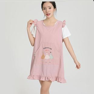 上班專用法式 家用廚房 做飯女工作服可愛圍裙女款 廚房家用2024新款