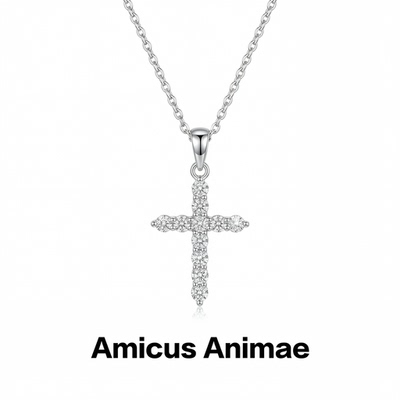 AmicusAnimae镶钻十字架锁骨链