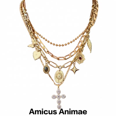 AmicusAnimae十字架吊坠锁骨链