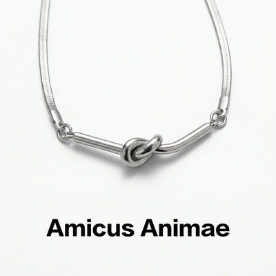 AmicusAnimae打结钛钢蛇骨链