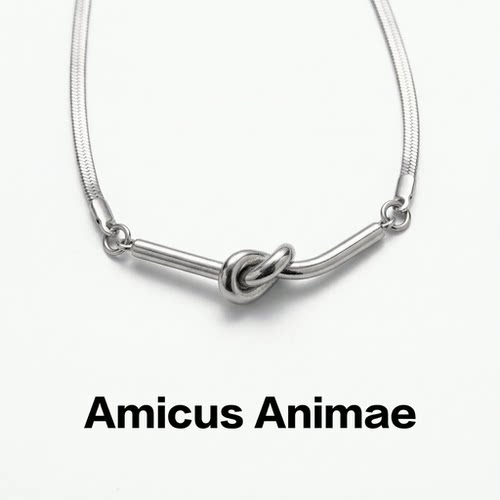 AmicusAnimae打结钛钢蛇骨链