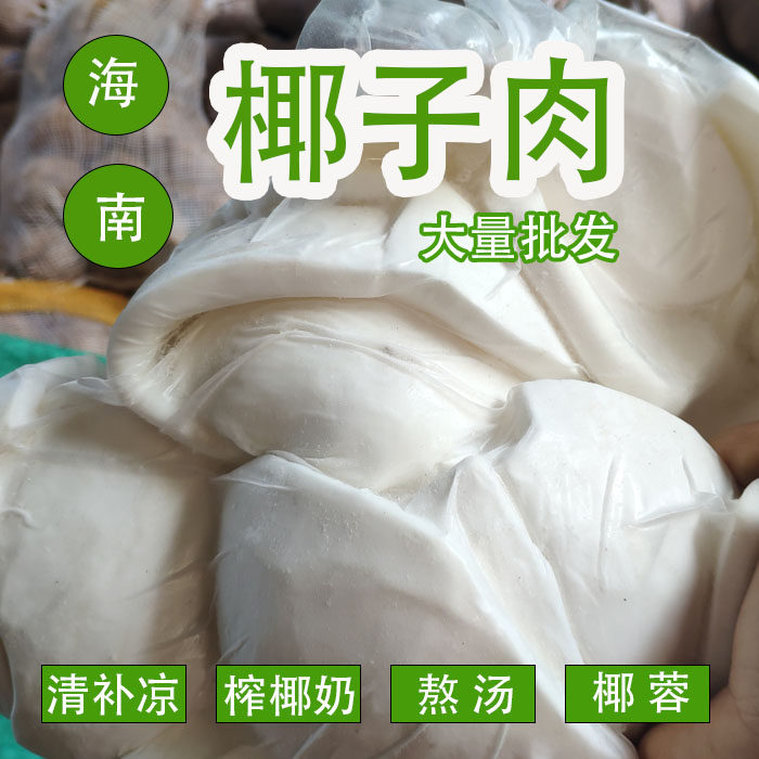 海南椰子肉 清补凉椰子鸡榨椰奶发冷链包邮1份5斤