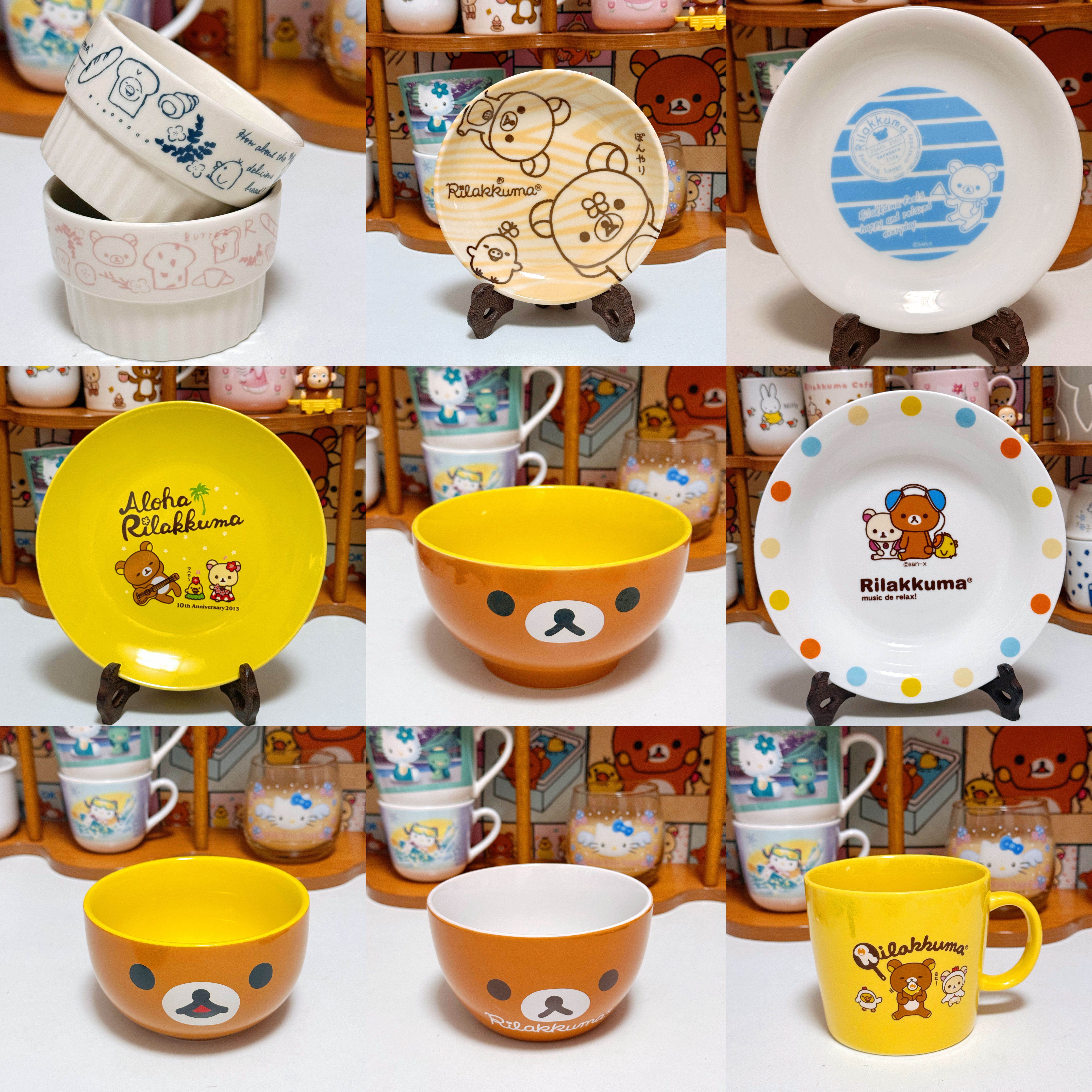 日本vintage轻松熊陶瓷碗盘子 早餐杯san-x 面碗 盆孤品 马克杯,餐饮具,碗,淘宝优惠券,粉丝福利购,淘宝优惠卷