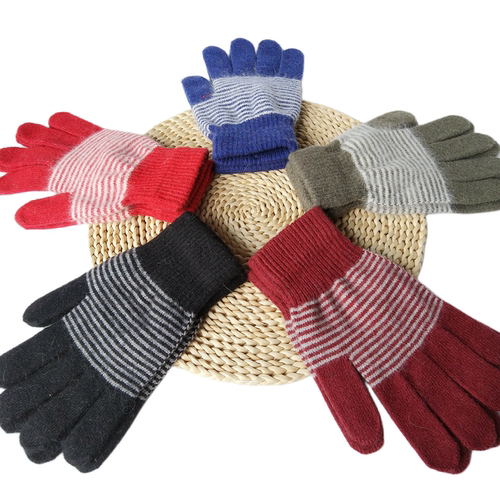 通用薄款羊毛线全指防寒学生手套