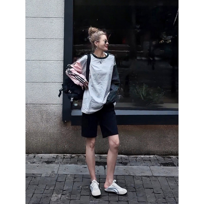 MISSKO可可欢姐夏季新款重磅拼接撞色慵懒风苎麻大版防晒衣女T恤