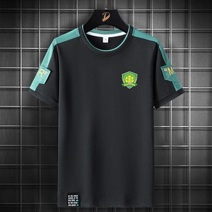 中超北京国安足球短袖T恤男女夏季透气训练运动圆领半袖体恤上衣