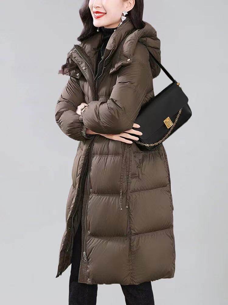 2025冬季新款羽绒服女士美拉德色系长款连帽加厚时尚保暖外套,女装/女士精品,羽绒服,淘宝优惠券,粉丝福利购,淘宝优惠卷