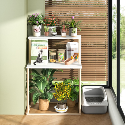 猫砂盆上方置物架多层宠物用品