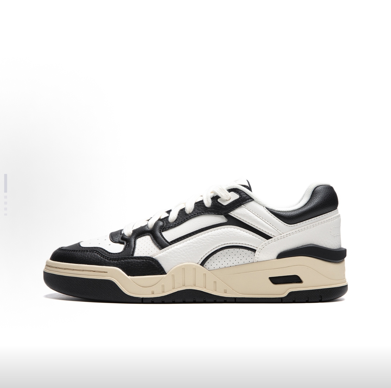 李宁李宁休闲鞋月白2.0男款低帮柔软回弹撞色经典运动板鞋AGCU275