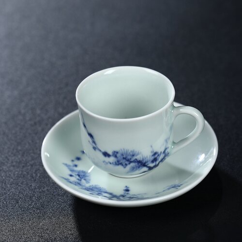 台湾早期晓芳窑咖啡杯