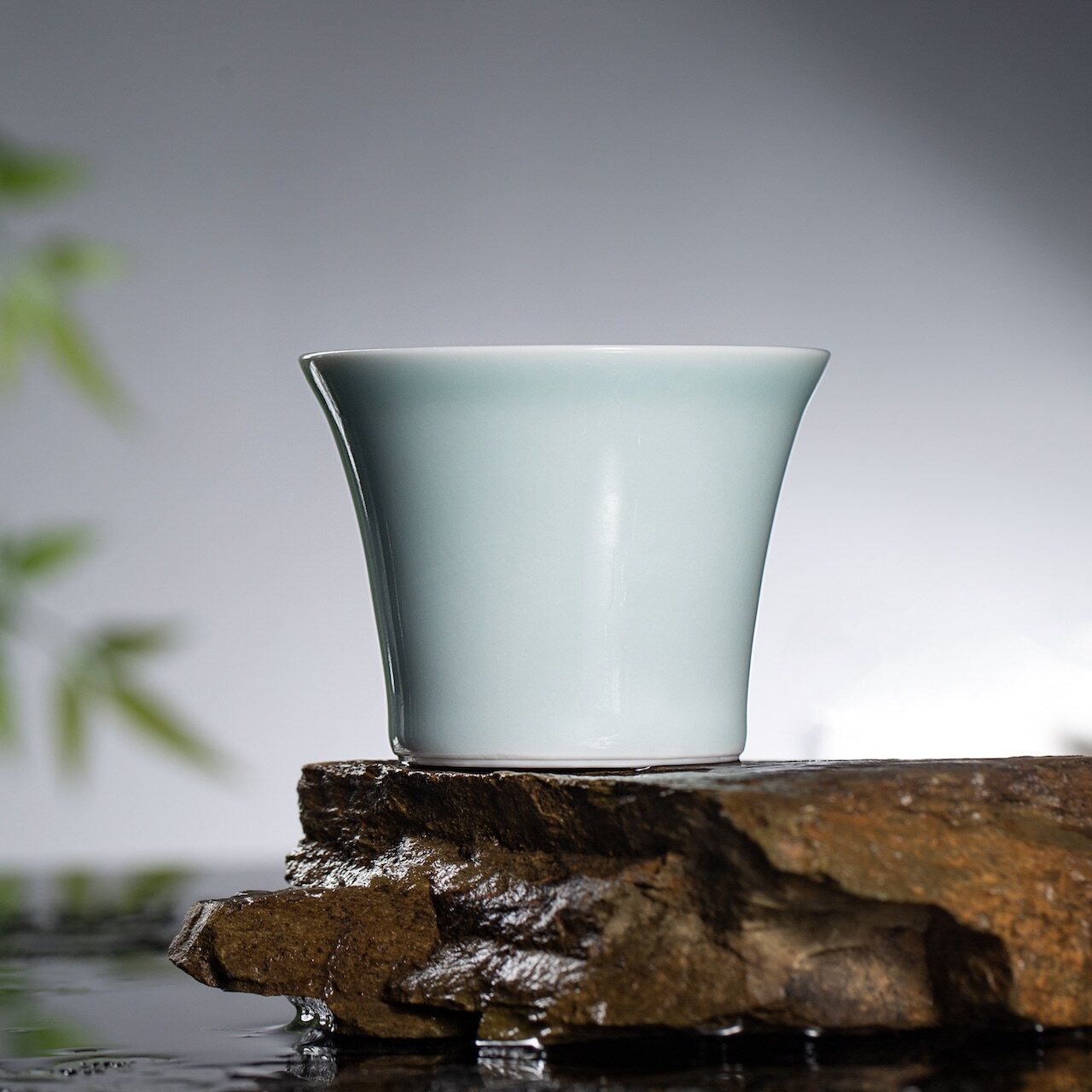 台湾晓芳窑 天青釉 明月杯 单杯 主人杯 茶杯 咖啡杯 120ml