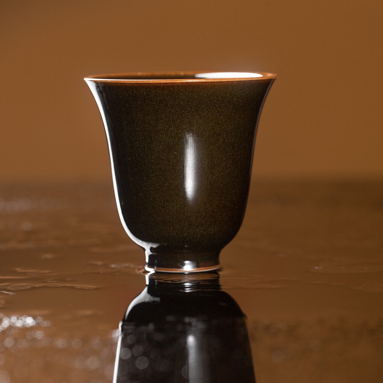 台湾晓芳窑 新款 茶叶末釉 仰钟杯 手冲咖啡杯 原盒主人杯