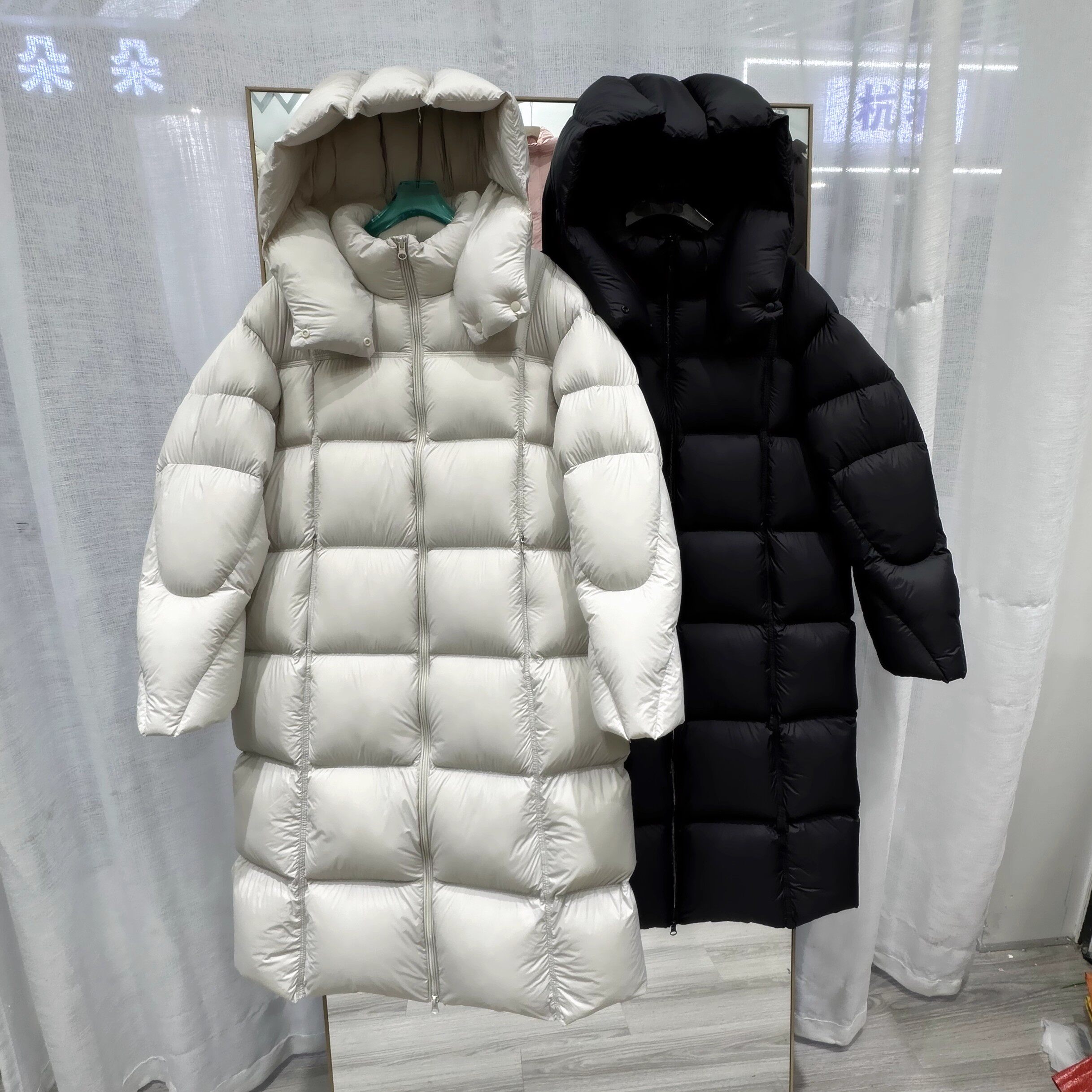 日本OFFCAT冬新款泡芙羽绒服中长款过膝韩版连帽加厚90白鸭绒外套