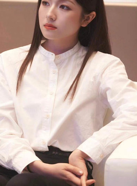 日本offcat李兰迪同款白色衬衫女2025新款设计感小众长袖衬衣上衣