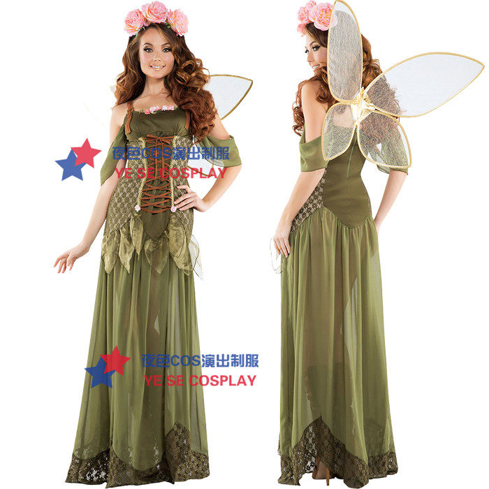 万圣节cosplay成人服装 蝴蝶 蜜蜂精灵花仙子演出服 化妆舞会服装