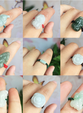 翡翠招财转运葫芦貔貅戒指