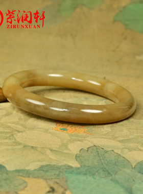 和田玉糖玉手镯糖黄玉蜜糖色玉镯