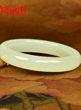 和田玉暖青白玉手镯且末料
