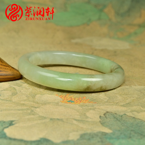 和田玉青白翠青三色手镯飘糖沁