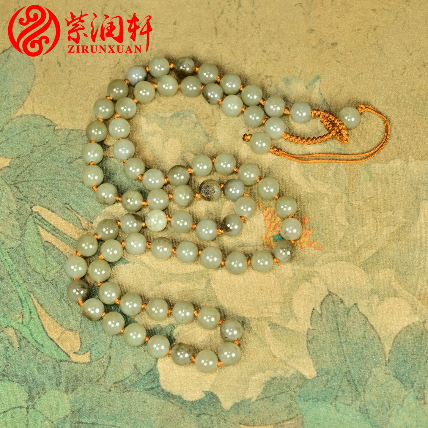 和田玉籽料项链青白玉多圈手链