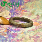 已结缘新疆和田玉糖玉籽料手镯厚装 聚秋梨皮56MM罕见复古